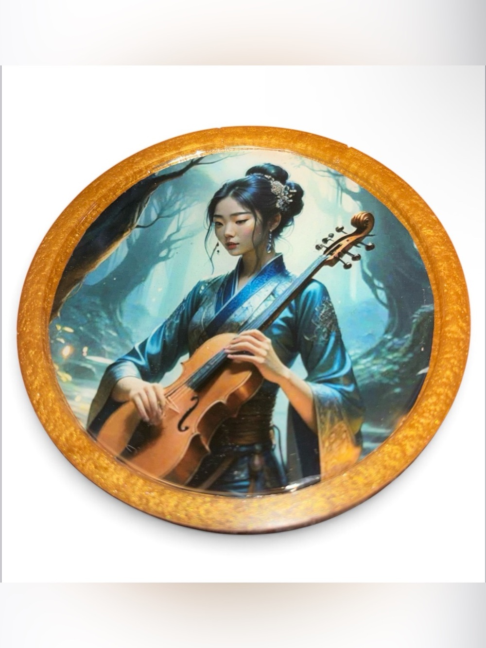 NORE'S NOVELTIES Single Round Handcrafted Coaster “MI-SOOK”